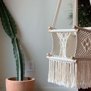 Macrame baby swing